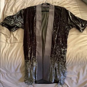 Velvet Green Kimono - Dress Forum
